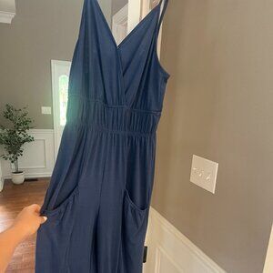 Navy Blue jumpsuit with pockets